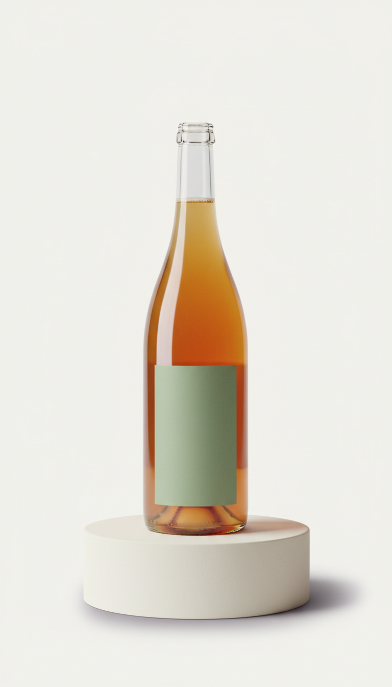 Orange Blend Naturwein mit Farbcode-Etikett
