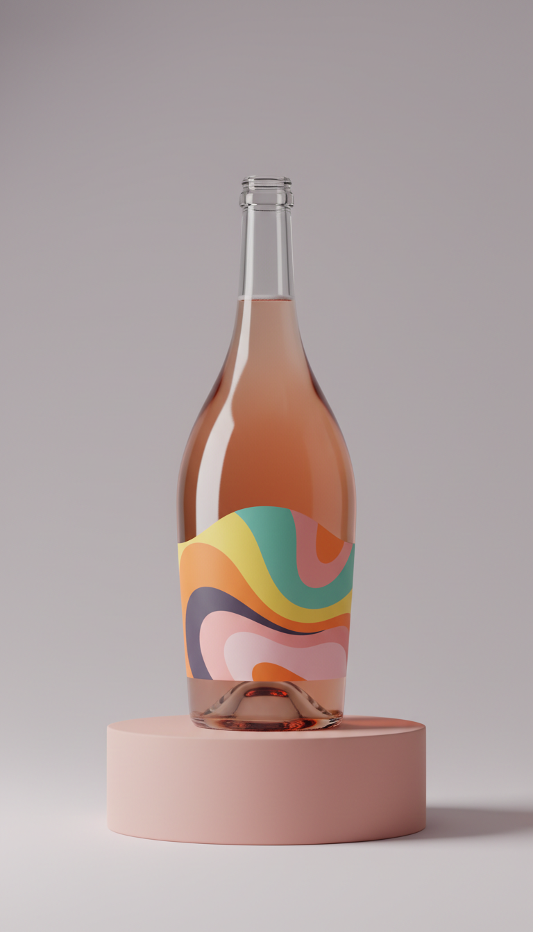 Roséwein mit Pop-Farbe